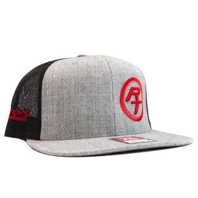 RT Logo Snap Back Flat Brim Hat Black/Gray 