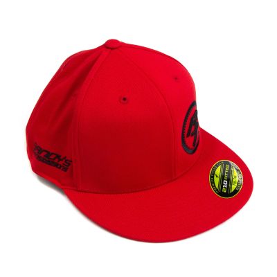 RT Logo Flexfit Flat Brim Hat Red 